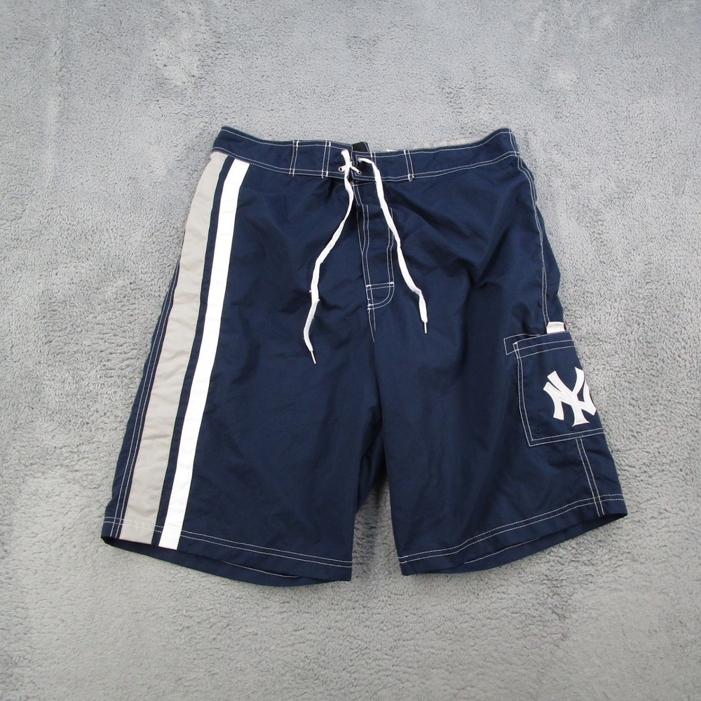 MLB New York Yankees Board Shorts Mens XXL Navy Blue G-III Swim Trunks 58WC0147